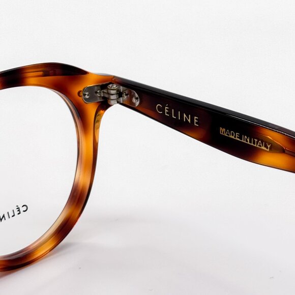 NEW CELINE CL41458 086 EYEGLASSES WOMEN HAVANA ROUND EYEWEAR CELINE - Picture 10 of 11